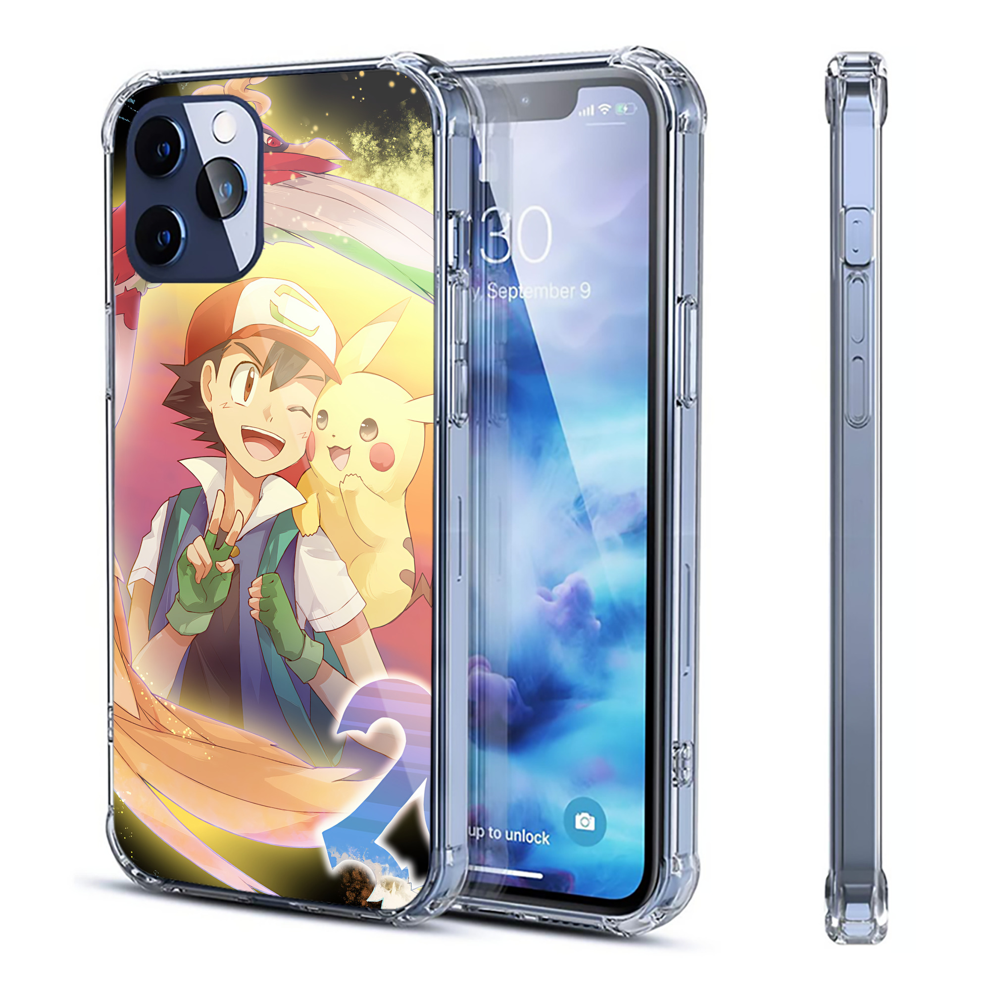 （画像用） ポケットモンスター Pokémon 【iPhone 12シリーズ対応】透明スマホケース（クリアソフトケース）